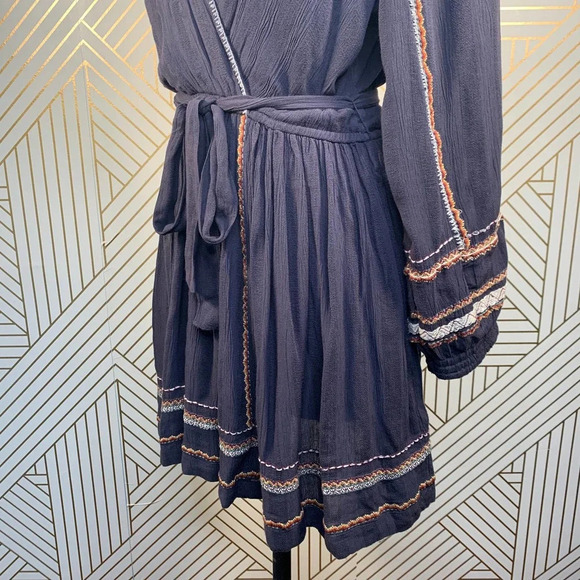 Free People Delilah Embroidered Minidress Blue - Picture 7 of 12